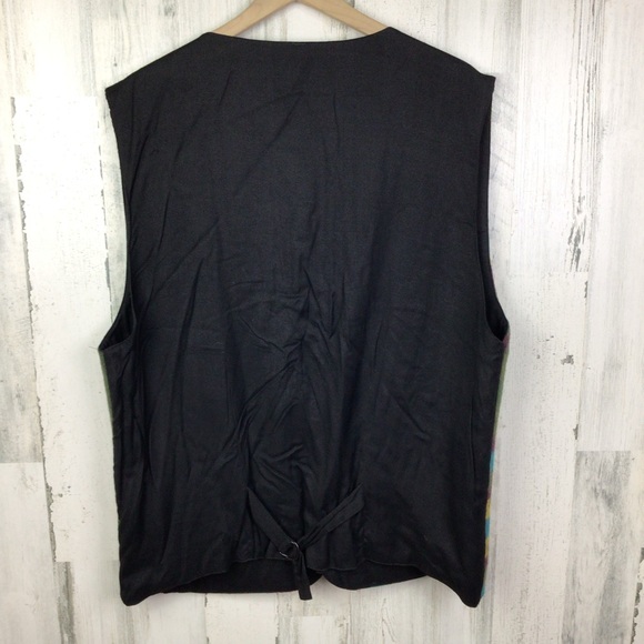 Adventure Bound Vintage Men's Wool Blend Southwestern Aztec Lightweight Vest XL - Picture 2 of 7